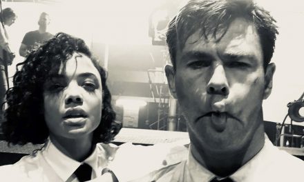 Chris Hemsworth and Tessa Thompson Get Silly in a First Look on the Set of Men in Black