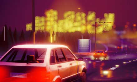 Transmission is a rain-slicked open-world courier cruise through a neon-streaked 1980s