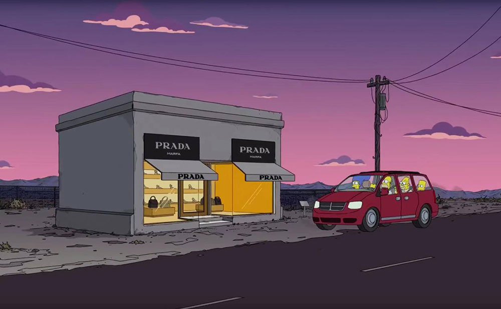 The Simpsons Take a Trip to Prada Marfa