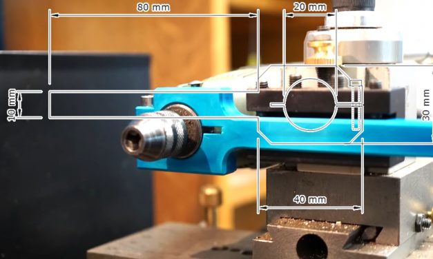 Lathe’s Tool Holder Holds a Rotary Tool