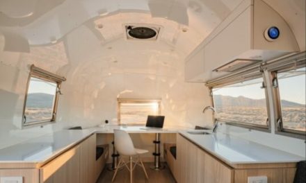 A rare ‘Bambi’ Airstream trailer becomes a stunning mobile office
