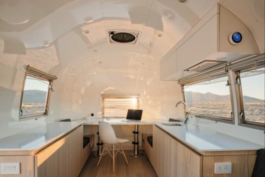 A rare ‘Bambi’ Airstream trailer becomes a stunning mobile office