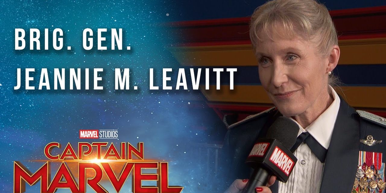 Brigadier General Jeannie Leavitt on the Captain Marvel Red Carpet