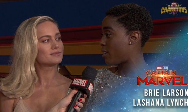 Brie Larson, star of Captain Marvel, and Lashana Lynch LIVE on the Red Carpet!