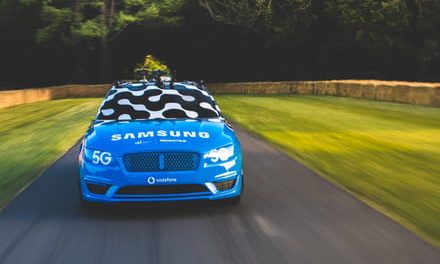 Drift car champ uses Samsung phone and Vodafone’s 5G to do what he does best