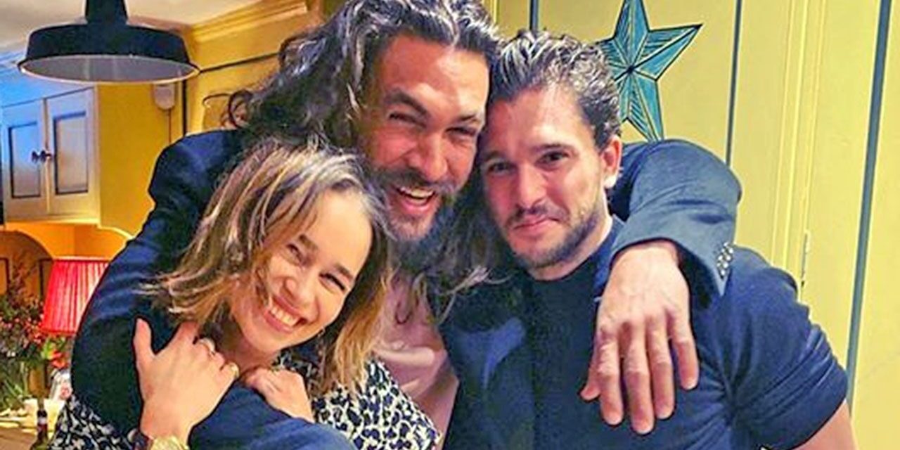 ‘Game of Thrones’ stars Emilia Clarke, Jason Momoa and Kit Harington reunite