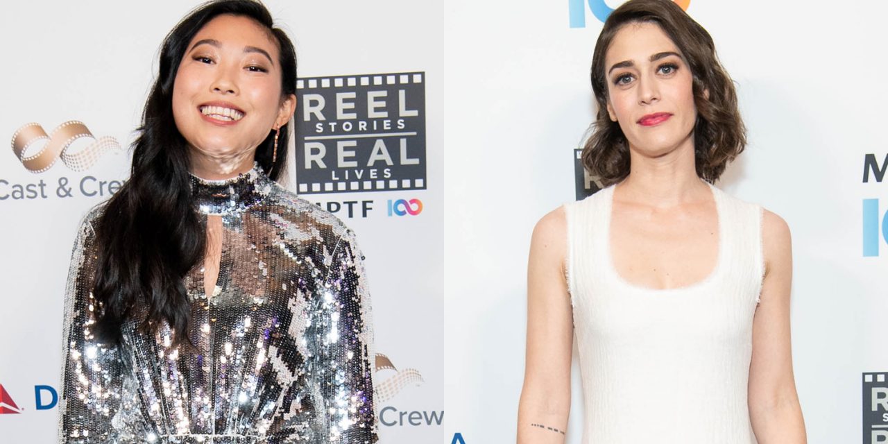 Awkwafina Gives Off Disco Ball Vibes at MPTF Event With Lizzy Caplan