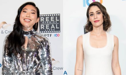 Awkwafina Gives Off Disco Ball Vibes at MPTF Event With Lizzy Caplan