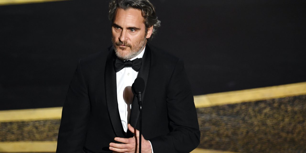 Joaquin Phoenix calls for “the best of humanity” in wide-ranging Oscars speech