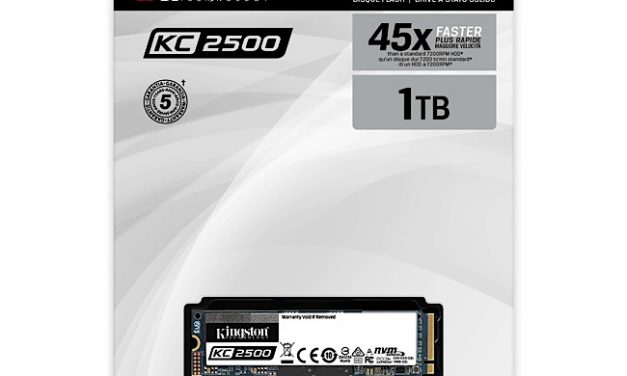 Kingston launches KC2500 M.2 2280 NVMe PCIe Gen3x4 SSD