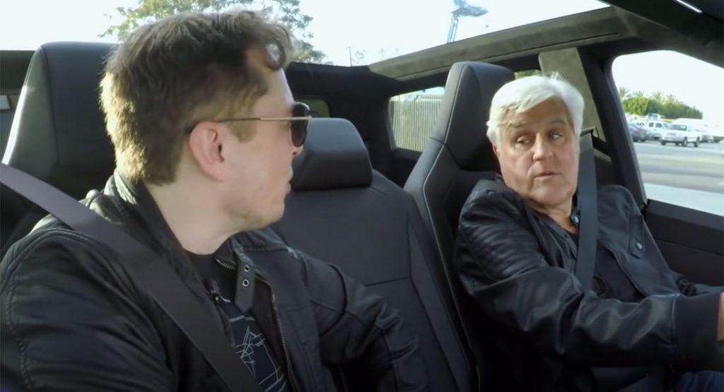 Jay Leno And Elon Musk Go For A Spin In Tesla Cybertruck, Production Model Will Be 5% Smaller