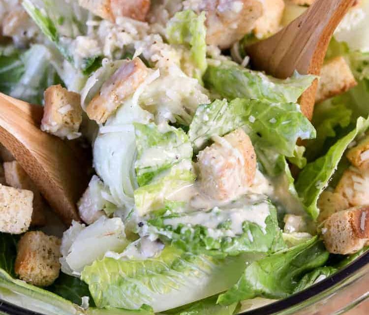 Best Ever Caesar Salad (Homemade Dressing)