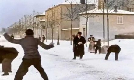 Snowball Fight, the 1896 Film by the Lumière Brothers, Gets Restored in Captivating Color