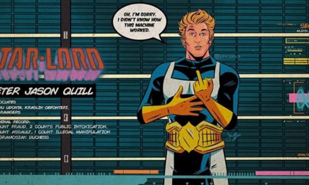 Star-Lord Giving The Finger in Guardians Gets A Retro Marvel Makeover