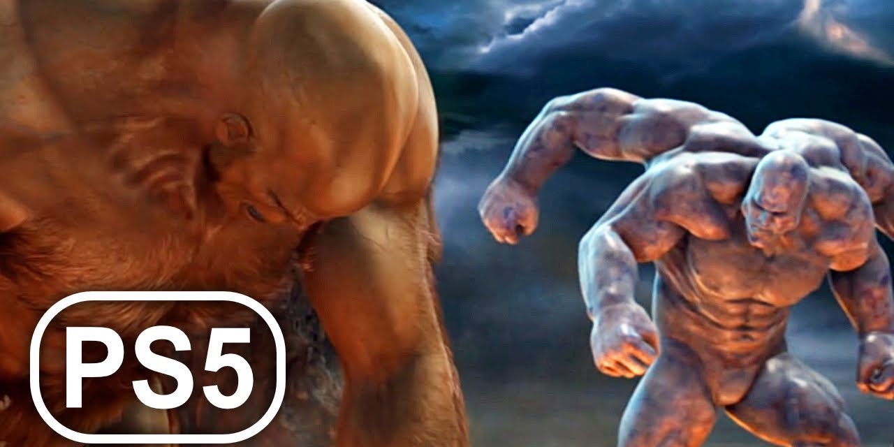 GOD OF WAR 3 PS5 Gods Vs Titans Fight Scene Cinematic 4K ULTRA HD