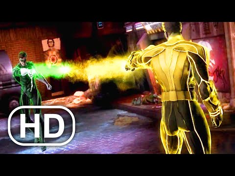 JUSTICE LEAGUE Green Lantern Vs Yellow Lantern Fight Scene 4K ULTRA HD – Injustice Cinematic