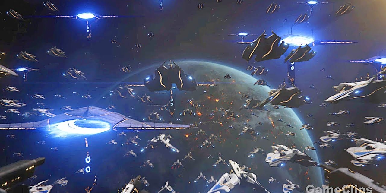 All Fleets Meet For Final Space Battle Scene 4K ULTRA HD – MASS EFFECT 3 LEGENDARY EDITION
