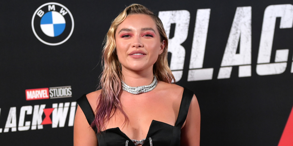 Florence Pugh Picks Her Poster’s Nose at ‘Black Widow’ Premiere in London