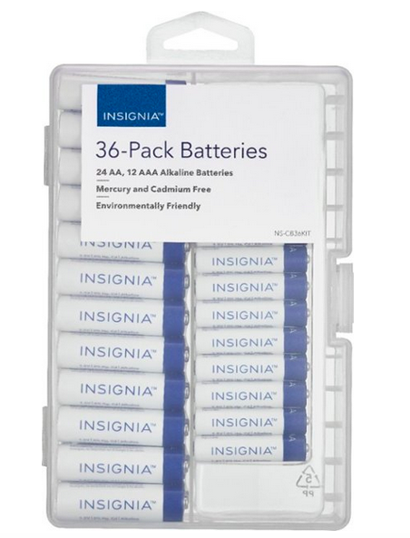 Insignia AA / AAA Batteries (36-Pack) only $5.95 (Reg. $17!)