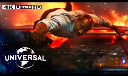 Skyscraper | Dwayne Johnson Leaps from a Crane Into a Burning Building in 4K HDR