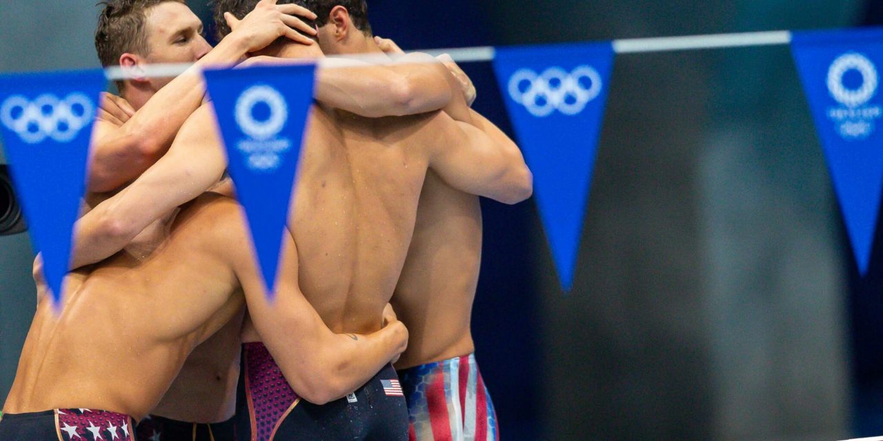 USA Men’s 400 Medley Relay Breaks World Record to Keep Olympic Streak Alive
