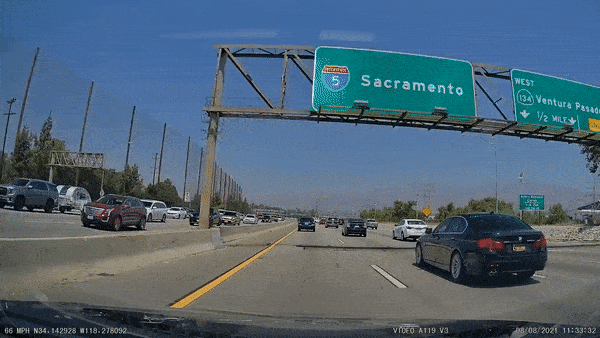 BMW 5-Series Driver Tries To Lane Split On LA Freeway, Things Don’t Go To Plan