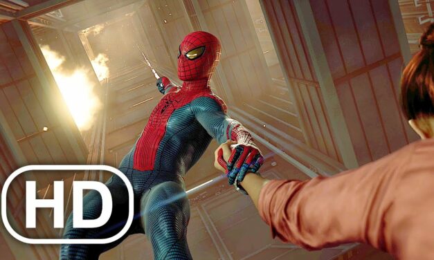 Andrew Garfield Spider-Man Catches MJ From Falling Scene