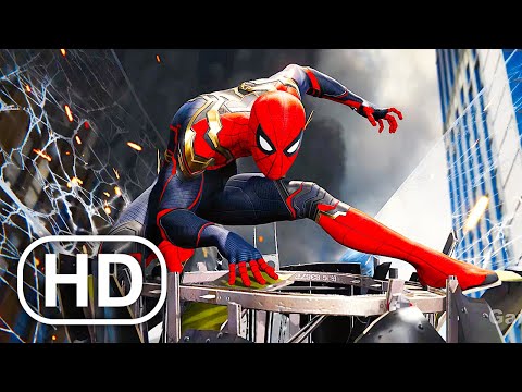 Spider-Man Stops Helicopter From Crashing Scene 4K ULTRA HD