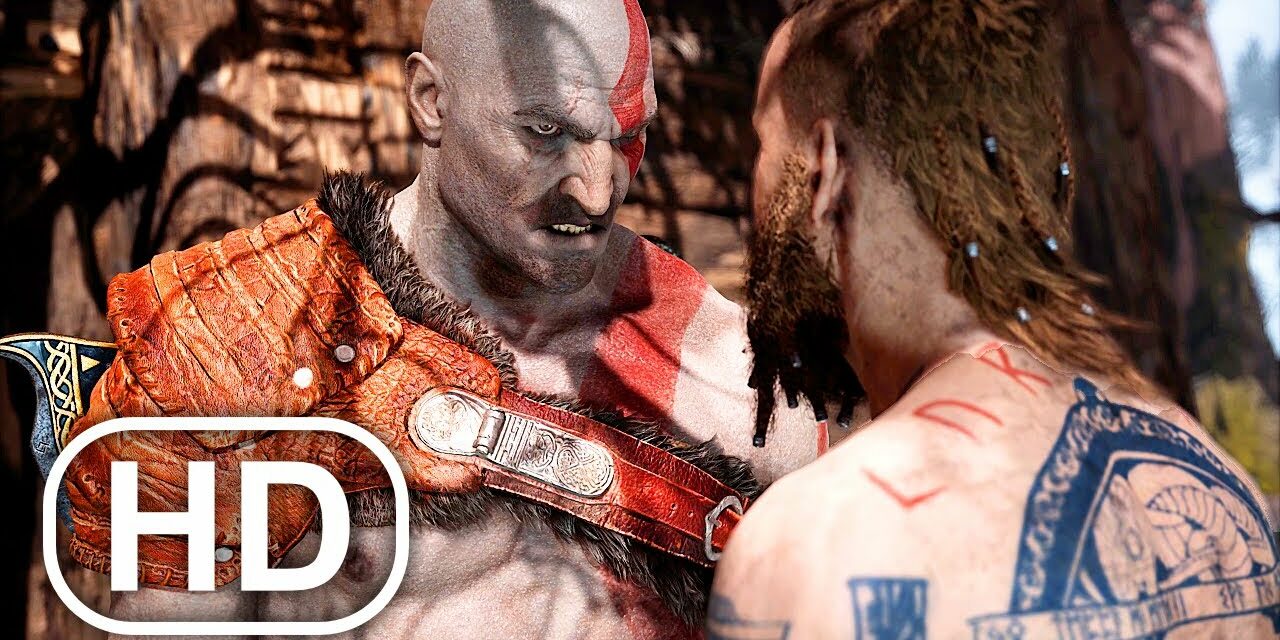 GOD OF WAR Young Beardless Kratos Vs Baldur Boss Fight Gameplay 4K ULTRA HD