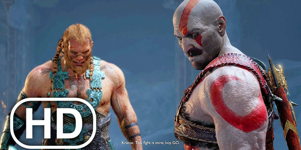 GOD OF WAR Young Beardless Kratos Vs Magni & Modi Boss Fight Gameplay 4K ULTRA HD